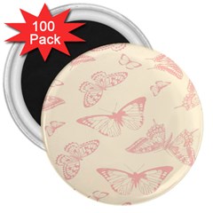 Butterfly Butterflies Vintage 3  Magnets (100 Pack) by Celenk