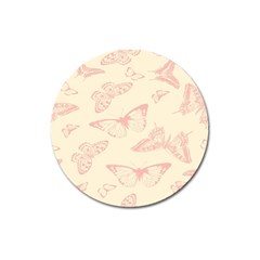 Butterfly Butterflies Vintage Magnet 3  (round) by Celenk