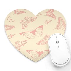 Butterfly Butterflies Vintage Heart Mousepads by Celenk