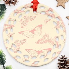 Butterfly Butterflies Vintage Ornament (round Filigree) by Celenk