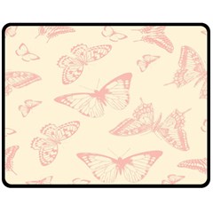 Butterfly Butterflies Vintage Double Sided Fleece Blanket (medium)  by Celenk