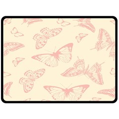 Butterfly Butterflies Vintage Double Sided Fleece Blanket (large)  by Celenk