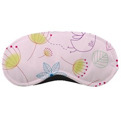 Floral Background Bird Drawing Sleeping Masks by Celenk