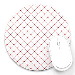 Hearts Pattern Love Design Round Mousepads