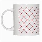 Hearts Pattern Love Design White Mugs Left