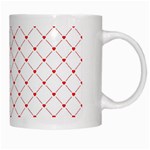 Hearts Pattern Love Design White Mugs Right