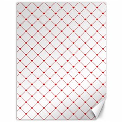 Hearts Pattern Love Design Canvas 36  x 48  