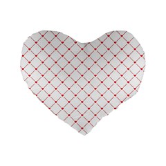 Hearts Pattern Love Design Standard 16  Premium Heart Shape Cushions by Celenk