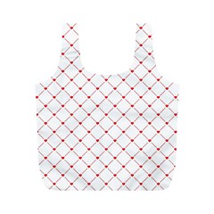 Hearts Pattern Love Design Full Print Recycle Bags (M) 