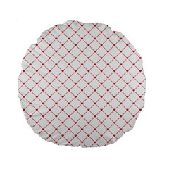 Hearts Pattern Love Design Standard 15  Premium Flano Round Cushions by Celenk