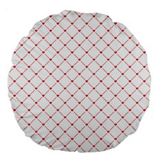 Hearts Pattern Love Design Large 18  Premium Flano Round Cushions by Celenk