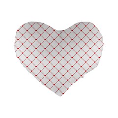 Hearts Pattern Love Design Standard 16  Premium Flano Heart Shape Cushions