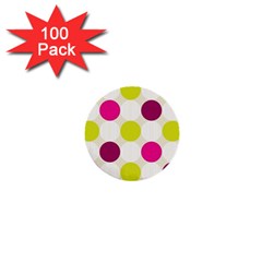 Polka Dots Spots Pattern Seamless 1  Mini Buttons (100 Pack)  by Celenk