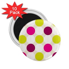 Polka Dots Spots Pattern Seamless 2 25  Magnets (10 Pack)  by Celenk