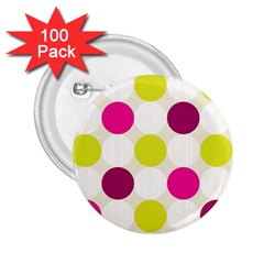 Polka Dots Spots Pattern Seamless 2 25  Buttons (100 Pack)  by Celenk