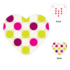 Polka Dots Spots Pattern Seamless Playing Cards (heart)  by Celenk