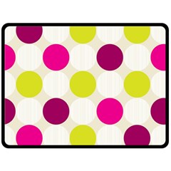 Polka Dots Spots Pattern Seamless Fleece Blanket (large)  by Celenk