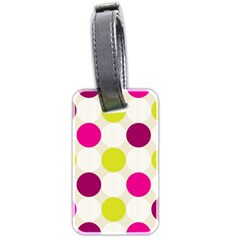 Polka Dots Spots Pattern Seamless Luggage Tags (two Sides) by Celenk