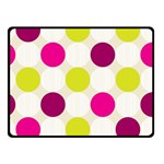 Polka Dots Spots Pattern Seamless Double Sided Fleece Blanket (Small)  45 x34  Blanket Back