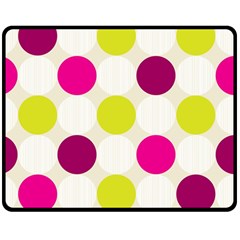 Polka Dots Spots Pattern Seamless Double Sided Fleece Blanket (medium)  by Celenk