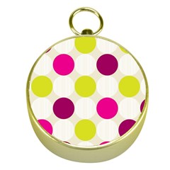 Polka Dots Spots Pattern Seamless Gold Compasses by Celenk