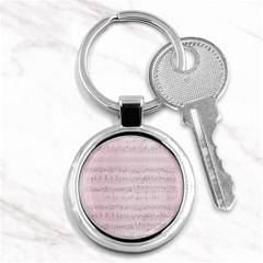 Vintage Pink Music Notes Key Chains (round)  by Celenk