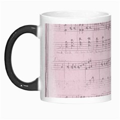 Vintage Pink Music Notes Morph Mugs by Celenk