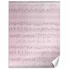 Vintage Pink Music Notes Canvas 18  X 24   by Celenk