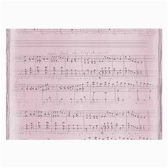 Vintage Pink Music Notes Large Glasses Cloth by Celenk