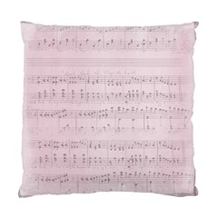 Vintage Pink Music Notes Standard Cushion Case (two Sides) by Celenk