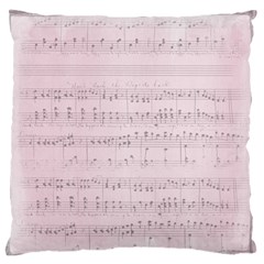 Vintage Pink Music Notes Standard Flano Cushion Case (two Sides) by Celenk