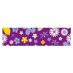 Floral Flowers Wallpaper Paper Satin Scarf (Oblong)