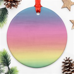 Background Watercolour Design Paint Round Ornament (two Sides) by Celenk