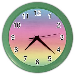 Background Watercolour Design Paint Color Wall Clocks by Celenk