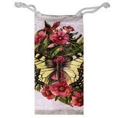 Vintage Butterfly Flower Jewelry Bag by Celenk