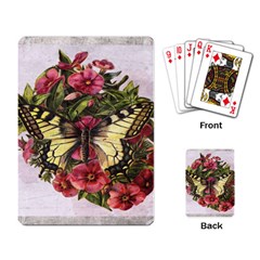 Vintage Butterfly Flower Playing Card by Celenk