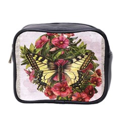 Vintage Butterfly Flower Mini Toiletries Bag 2-side by Celenk