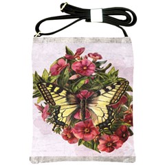 Vintage Butterfly Flower Shoulder Sling Bags by Celenk