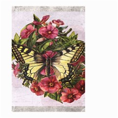 Vintage Butterfly Flower Small Garden Flag (two Sides) by Celenk