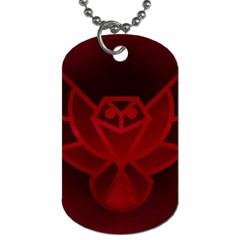 Bird Owl Eagle Owl Fragment Dog Tag (two Sides) by Celenk