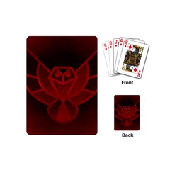 Bird Owl Eagle Owl Fragment Playing Cards (mini)  by Celenk