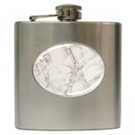 Marble Background Backdrop Hip Flask (6 oz) Front