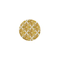 Gold Pattern Wallpaper Fleur 1  Mini Magnets by Celenk