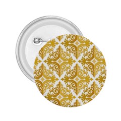 Gold Pattern Wallpaper Fleur 2 25  Buttons by Celenk