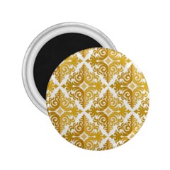 Gold Pattern Wallpaper Fleur 2 25  Magnets by Celenk