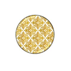 Gold Pattern Wallpaper Fleur Hat Clip Ball Marker by Celenk