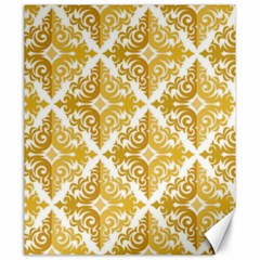 Gold Pattern Wallpaper Fleur Canvas 20  X 24   by Celenk