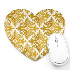 Gold Pattern Wallpaper Fleur Heart Mousepads by Celenk