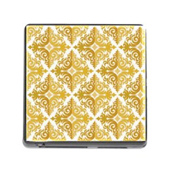 Gold Pattern Wallpaper Fleur Memory Card Reader (square) by Celenk