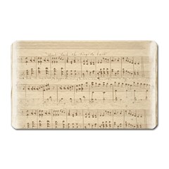 Vintage Beige Music Notes Magnet (rectangular) by Celenk